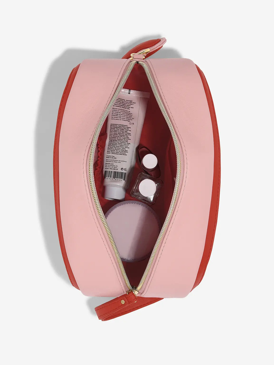 Stackers Washbag with Heart Keyring Pink