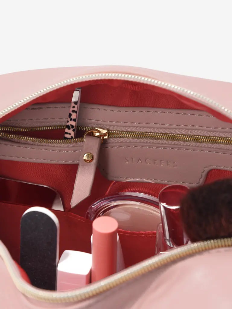 Stackers Washbag with Heart Keyring Pink