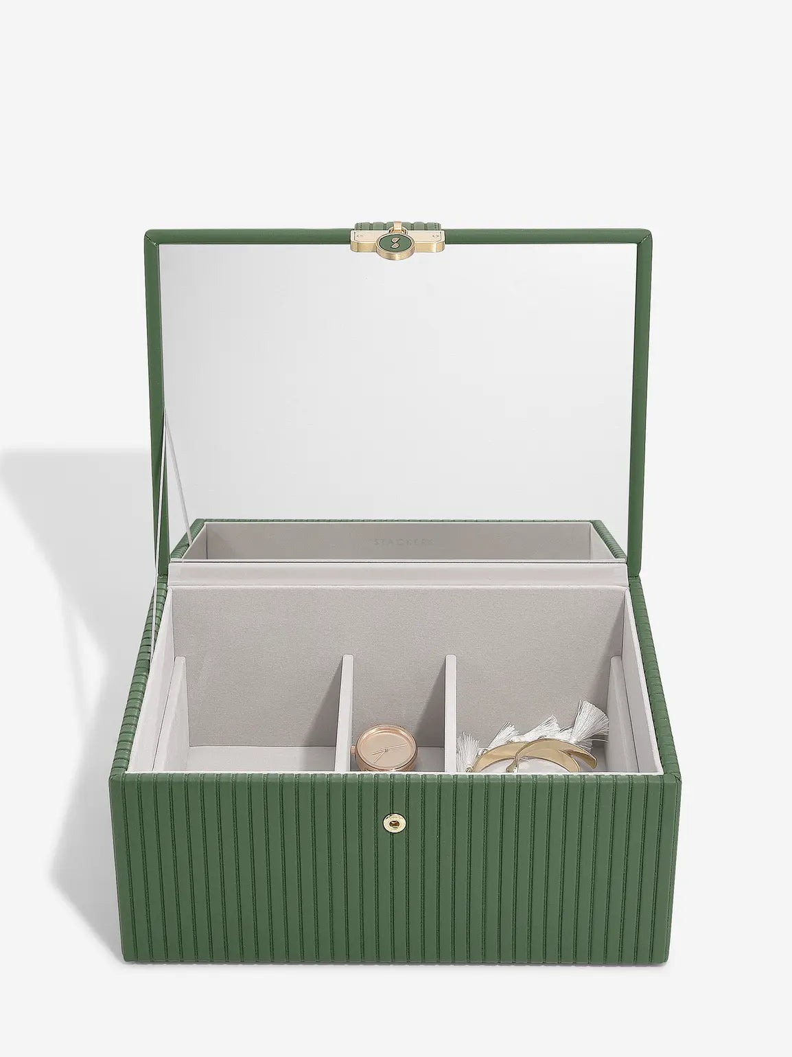 Stackers Boîte à bijoux classique de luxe Vert Émeraude