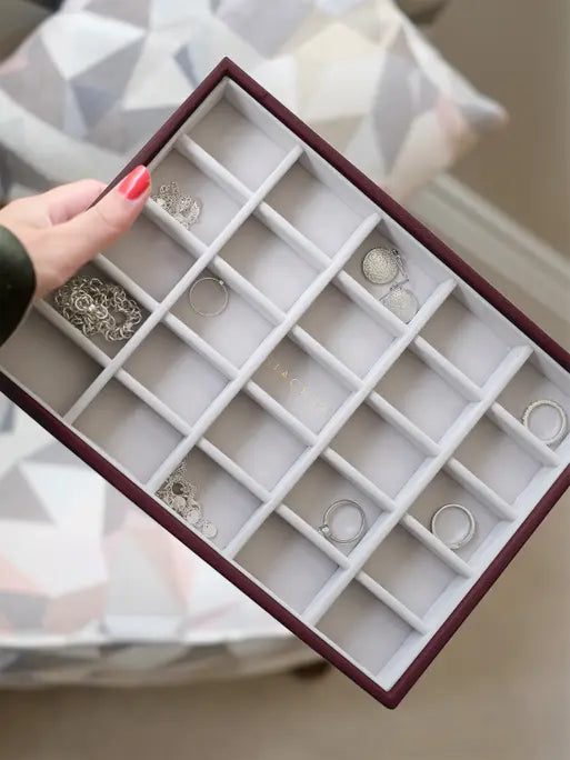 Stackers petit Compartiment pour boîte à bijoux classique Bordeaux