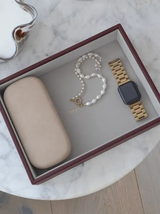 Stackers Compartiment profond pour boîte à bijoux classique Bordeaux