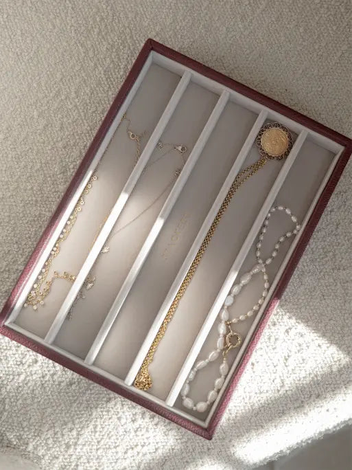 Stackers Compartiment pour Colliers pour Boîte à Bijoux Classique Bordeaux